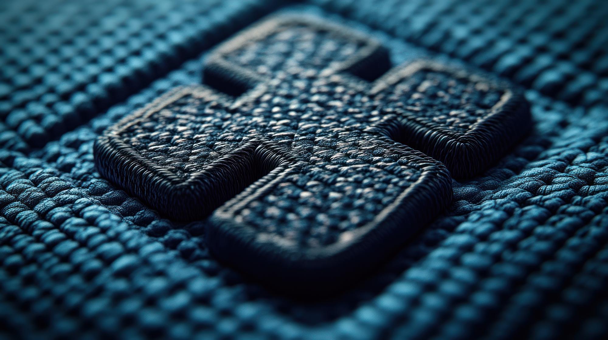 modern embroidered patch product on table